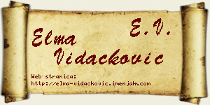 Elma Vidačković vizit kartica